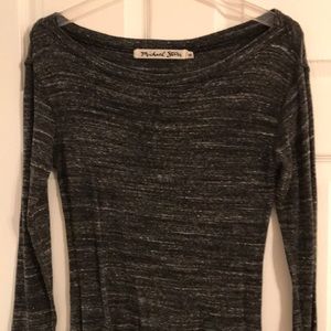 Michael Stars Black Long Sleeve Boatneck Tunic NWT